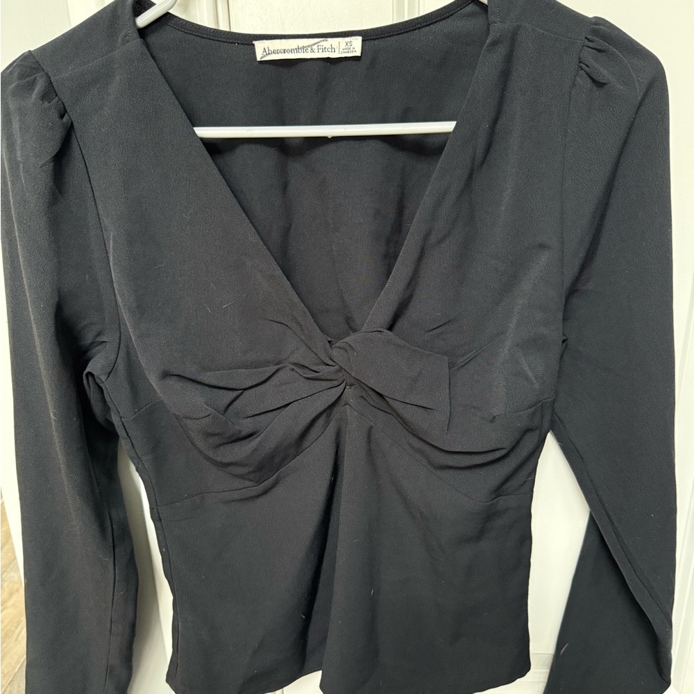 Abercrombie & Fitch Black Knot Detail Blouse